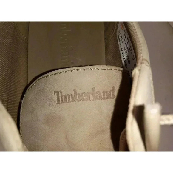 Timberland Womens Berlin Park Oxford Shoes Beige Leather Lace Up Round Toe 10 - Picture 7 of 12